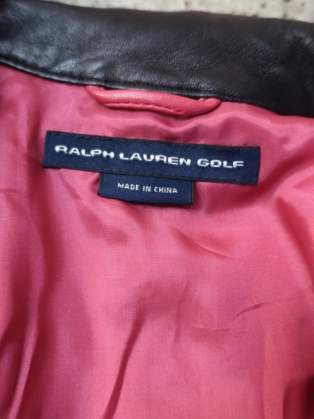 Womens Ralph Lauren Golf Raspberry-Pink Color Leather Jacket S - Picture 12 of 14